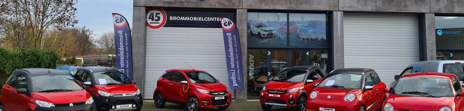 Vooraanzicht locatie Beek Brommobielcenter Limburg